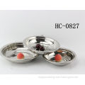 cheap food plate for mid-East/stainless steel 201 material for food/round shape tray